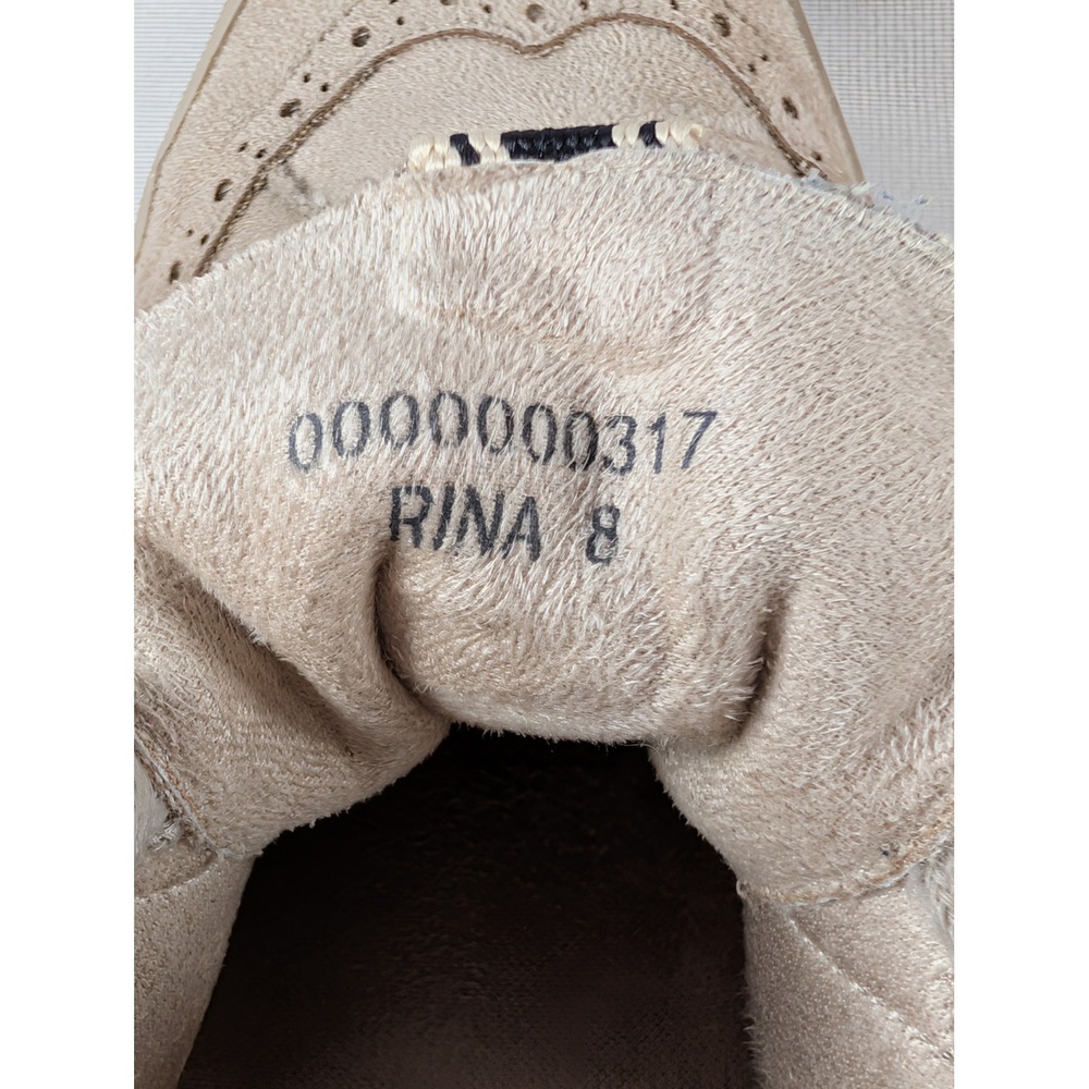 ShuShop Rina Rose Gold Glitter Star High Top Sneakers Beige Womens 8 - Picture 8 of 10